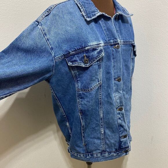 Free People Jacket Distressed "Southbank" Size Medium - Picture 3 of 8